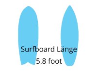 
Surfboards with a length of 5.8 foot are...