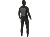 VISSLA 7 SEAS 6.5mm Neopren Wetsuit Fullsuit mit Haube und Chest Zip in schwarz Größe S