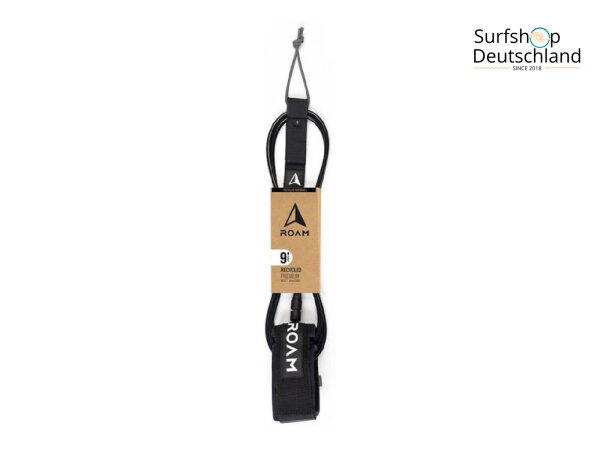 ROAM Surfboard ECO Leash Recycelt 7mm Fuß Knie Comp Schwarz